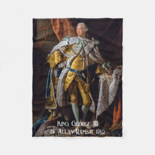 King George III by Allan Ramsay 1762 Fleece Blanket