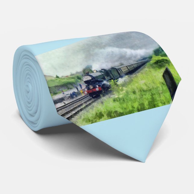 King George Steam Train Neck Tie (Rolled)