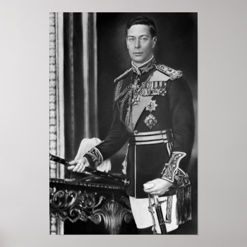 King George VI of England Portrait _ Circa 1940 Poster