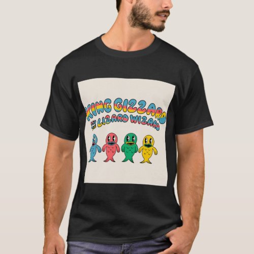 King Gizzard And The Wizard Lizard fishies Photogr T_Shirt