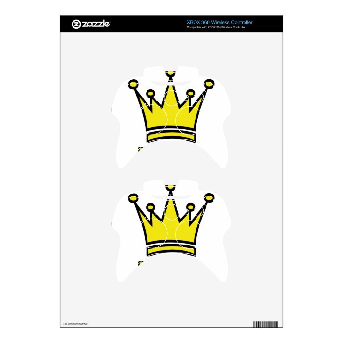 king golden crown icon xbox 360 controller decal