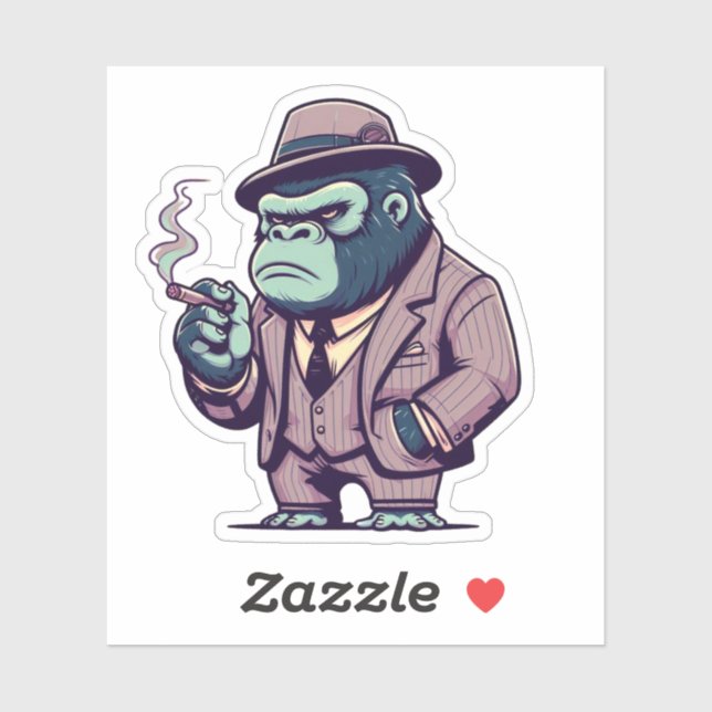king gorilla,mafia gorilla, sticker (Sheet)