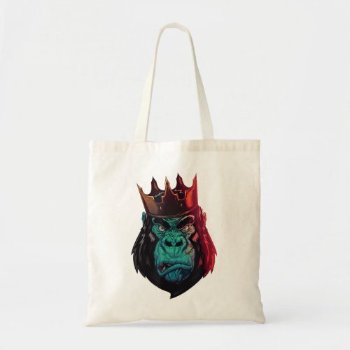 King Gorilla  _ Silverback Monkey Alpha Male Tee Tote Bag