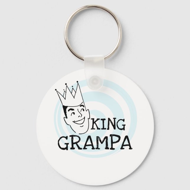 King Grampa T-shirts and Gifts Keychain (Front)