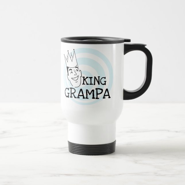 King Grampa T-shirts and Gifts Travel Mug (Right)