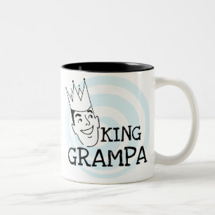 King Grampa T-shirts and Gifts Two-Tone Coffee Mug