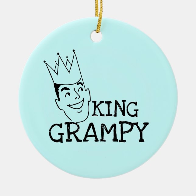 King Grampy Tshirts and Gifts Ceramic Ornament (Front)