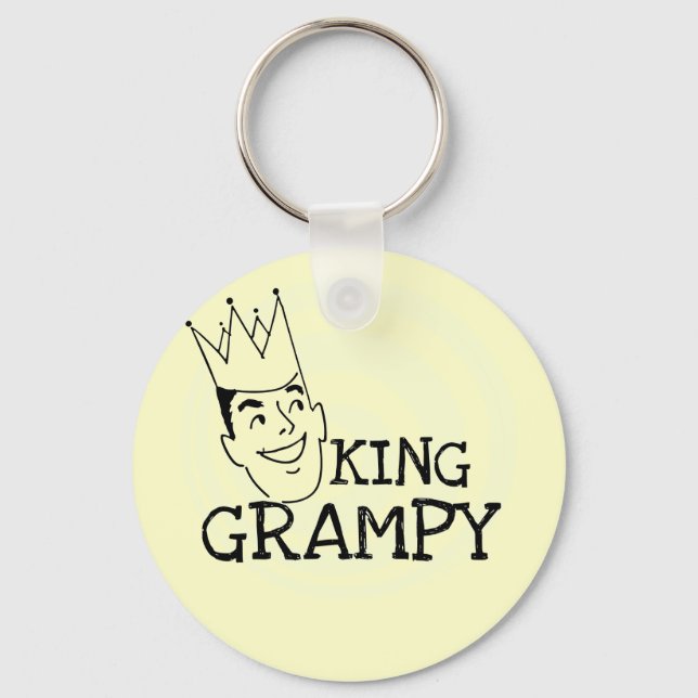 King Grampy Tshirts and Gifts Keychain (Front)