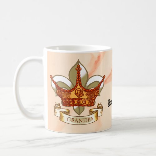 King GrandPa Crown Banner Coffee Mug