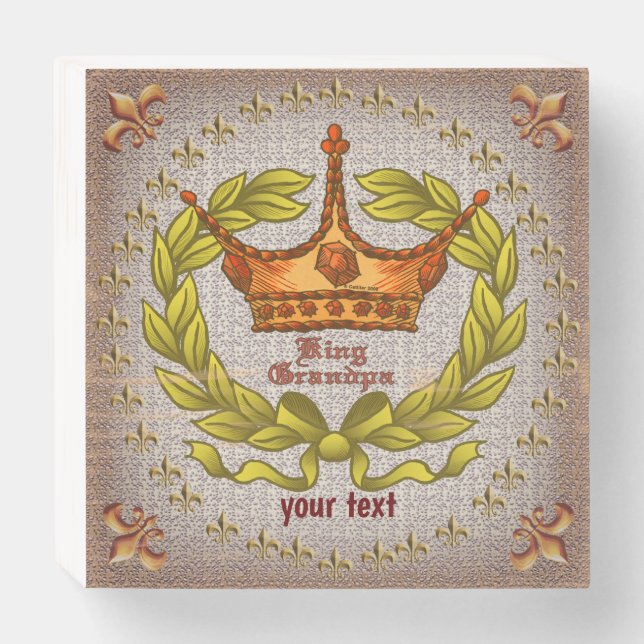 King Grandpa Wooden  Sign (Front Horizontal)