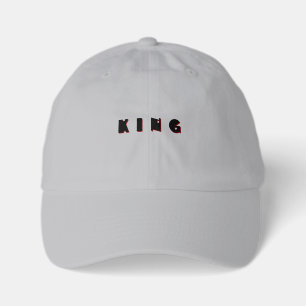 KING Grey Youth Dad with Changeable Text-Cap Fit Hat