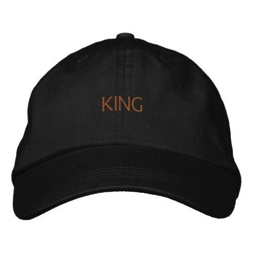 King Handsome 100 Cotton With Black Color_Hat Embroidered Baseball Cap