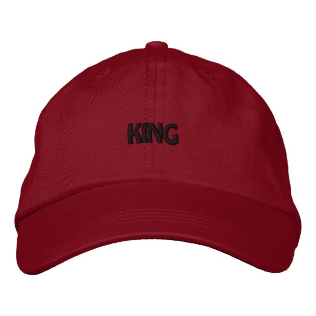 KING Handsome Stunning Elegant Comfortable-Hat  Embroidered Baseball Cap (Front)