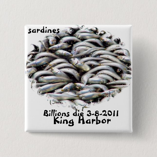King Harbor-Sardines_ Pinback Button (Front)