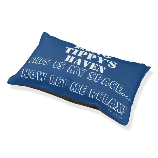 King Haven Relax Humor Blue Pet Bed (Angled)