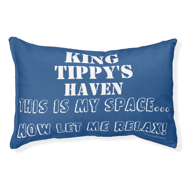 King Haven Relax Humor Blue Pet Bed (Front)