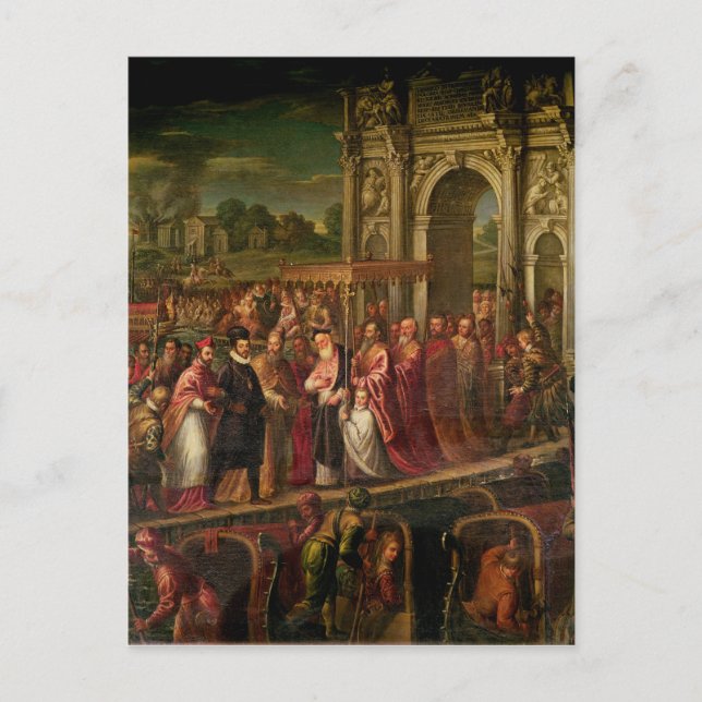 King Henri III  of France visiting Venice Postcard (Front)