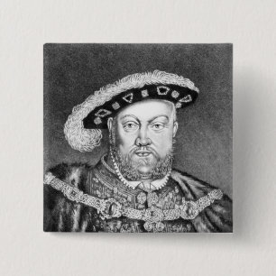 King Henry VIII  illustration Button