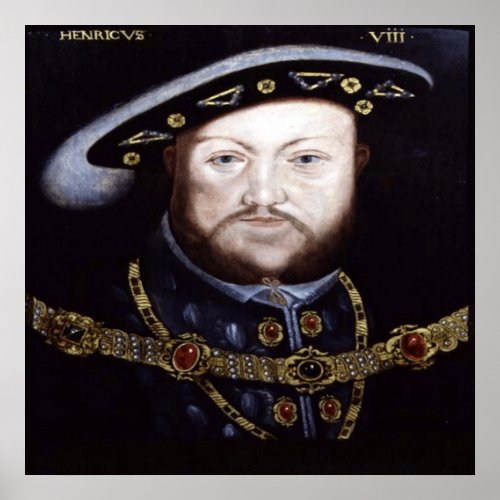KING HENRY VIII KING OF ENGLAND POSTER