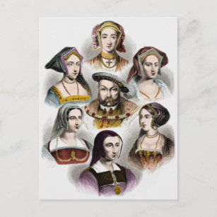 King Henry VIII of England   His Six Wives Postcard