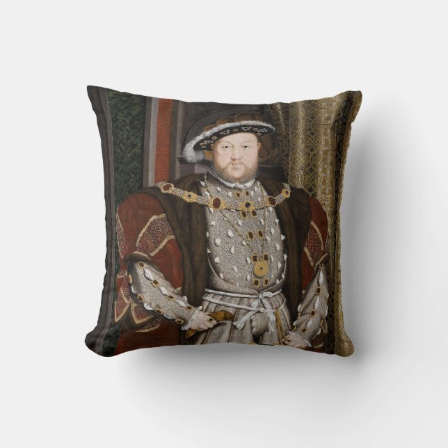King Henry VIII Throw Pillow (Front)