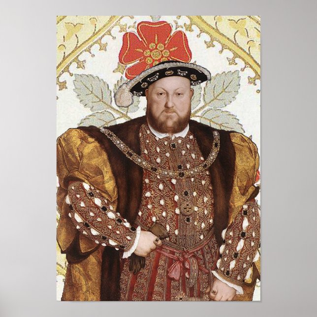 King Henry VIII Tudor King of England Portrait Poster (Front)
