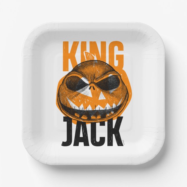 King Jack Skellington Paper Plates (Front)
