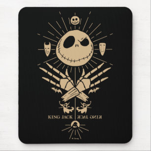 King Jack Skellington Vintage Tarot Graphic Mouse Pad