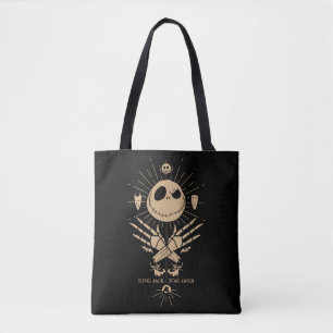 King Jack Skellington Vintage Tarot Graphic Tote Bag