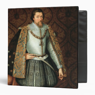 King James I of England (1566-1625) (oil on canvas 3 Ring Binder