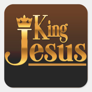King Jesus Square Stickers
