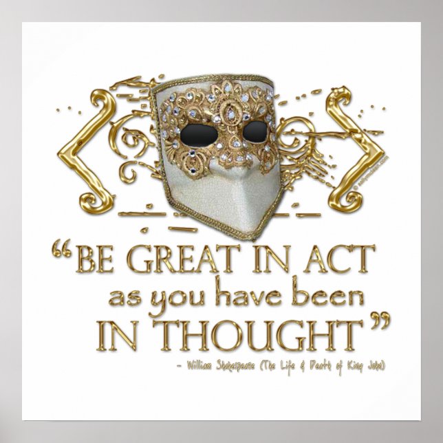 King John Quote (Gold Edition) Poster (Front)