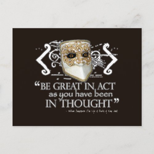 King John Quote Postcard