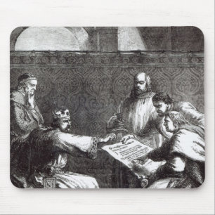 King John refusing to sign Magna Charta Mouse Pad