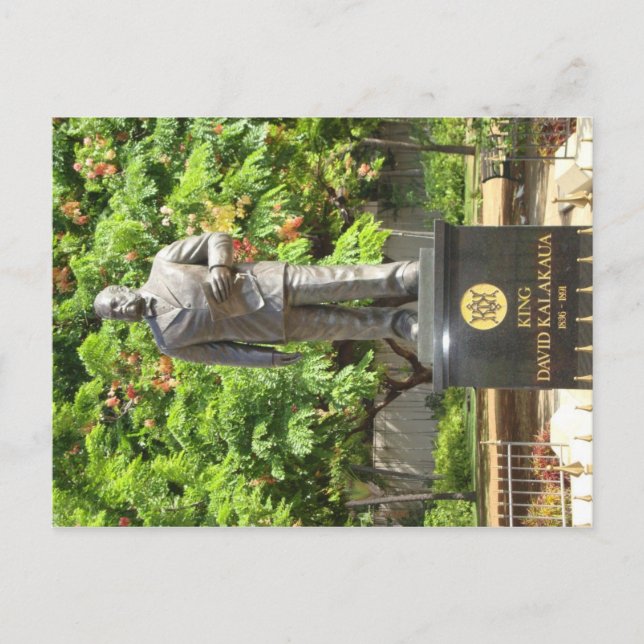 King Kalakaua Statue, Honolulu, HI Postcard (Front)