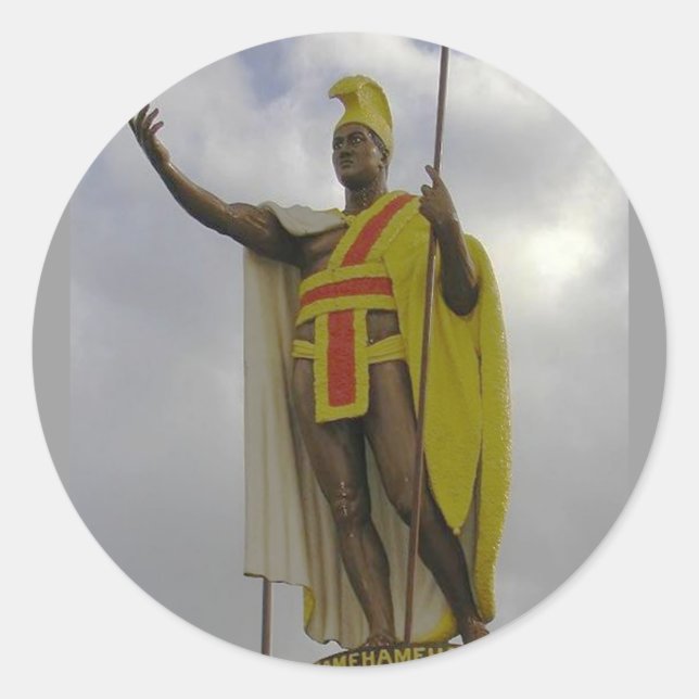 King Kamehameha Classic Round Sticker (Front)