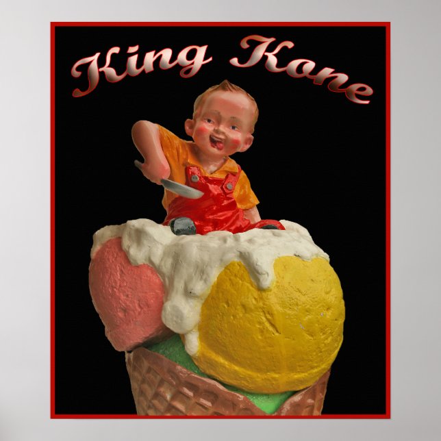King Kone Vintage Poster Print (Front)