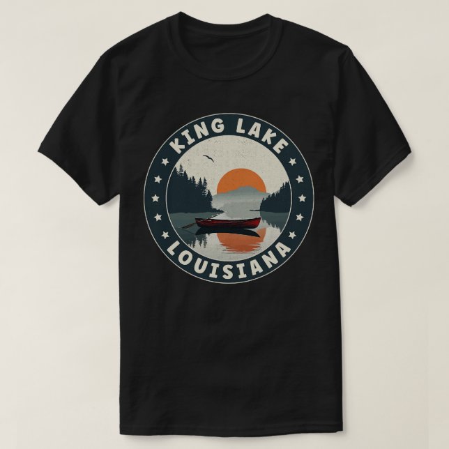 King Lake Louisiana Sunset TShirt (Design Front)