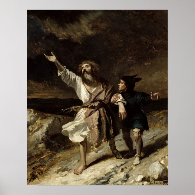 King Lear and the Fool in the Storm Poster (Front)