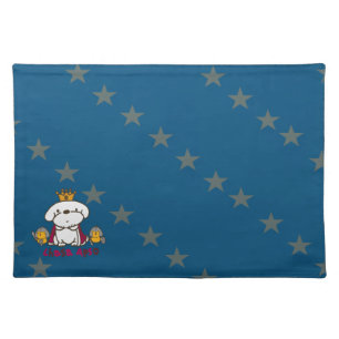 King Lhasa Apso and Knight little chickens Cloth Placemat