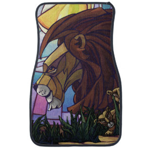 King Lion and Cubs Car Mat