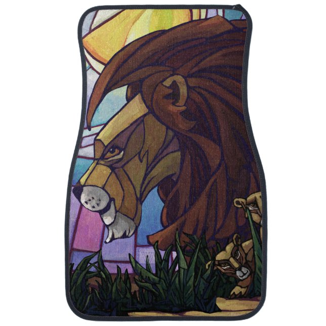 King Lion and Cubs Car Mat (Front)