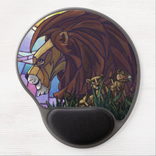 King Lion and Cubs Gel Mouse Pad