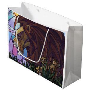 King Lion and Cubs Large Gift Bag