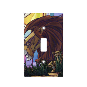 King Lion and Cubs Light Switch Cover