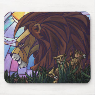 King Lion and Cubs Mouse Pad