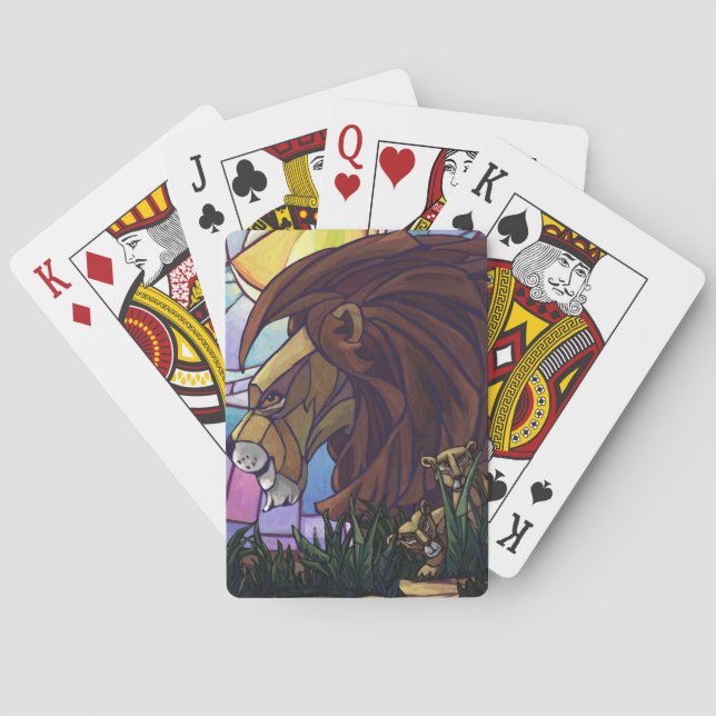 King Lion and Cubs Poker Cards (Back)