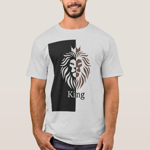 King Lion  Ash Mens T_Shirt