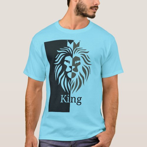 King Lion Blue Horizon Mens T_Shirt