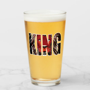 King Lion Face Glass